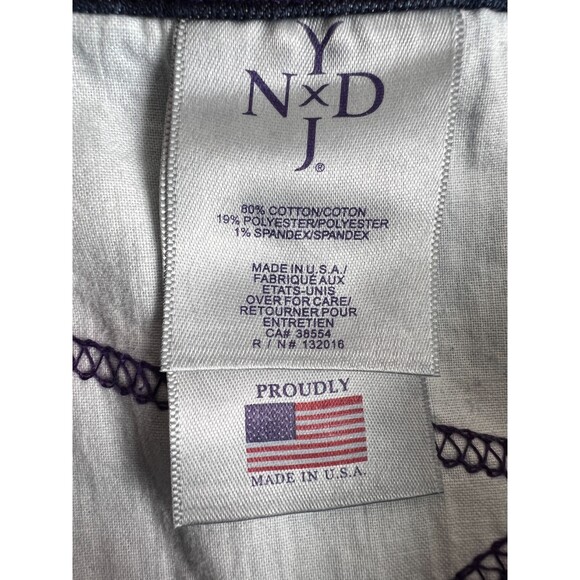 NYDJ Alyssia Rhinestone Cuffed Crop Jeans Dark Wash Women's Size 8 - Picture 6 of 14